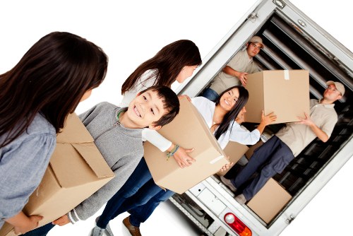 Removal team preparing a home move in Islington