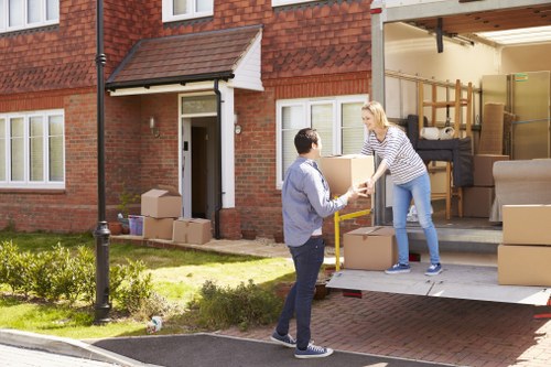 Moving preparations in Islington with boxes and organized belongings