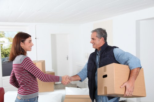 Packed furniture ready for safe transport across Islington
