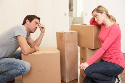 Boxes and furniture prepared for a local apartment relocation