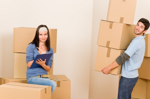 Careful unloading during an Islington home move